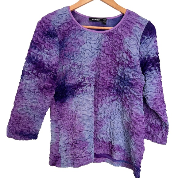 ELEMENTZ 3/4 TOP - PURPLE UNICORN MIX - SIZE PETITE X-LARGE - Picture 4 of 11